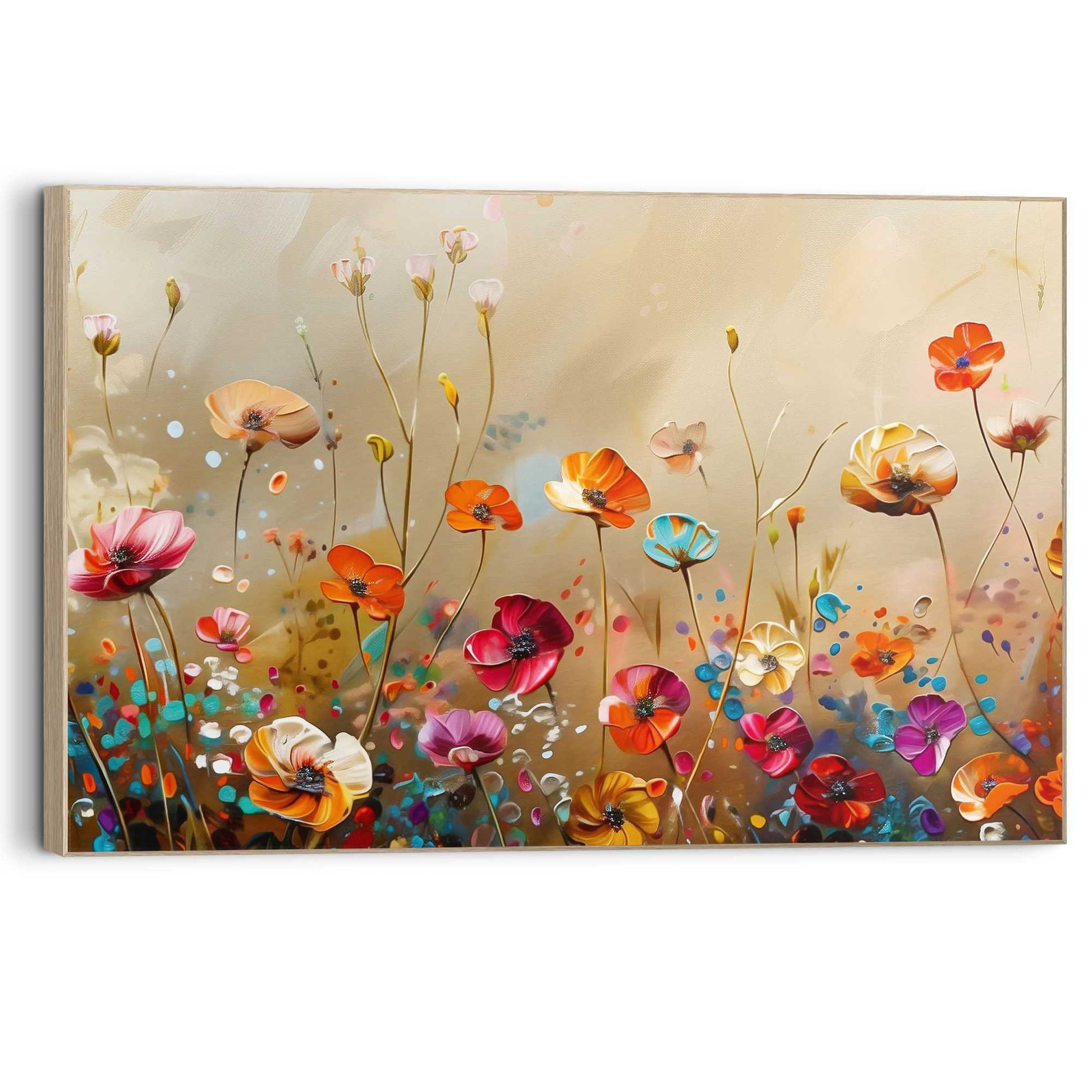 Wall Art Panel Summer Flowers 60x90