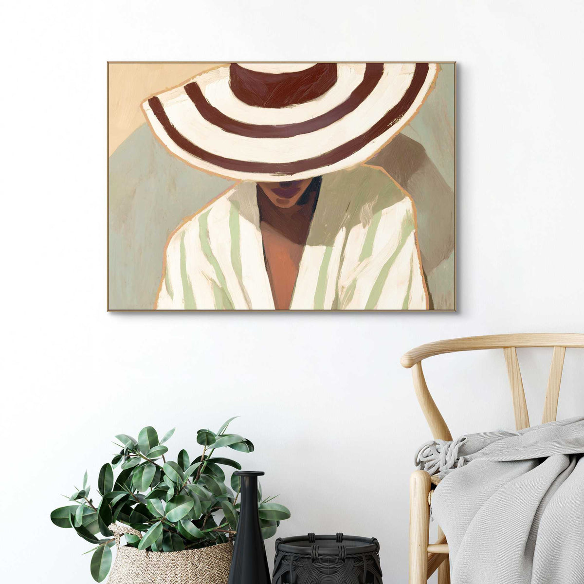 Framed Poster Sunny Summer Hat 50x70