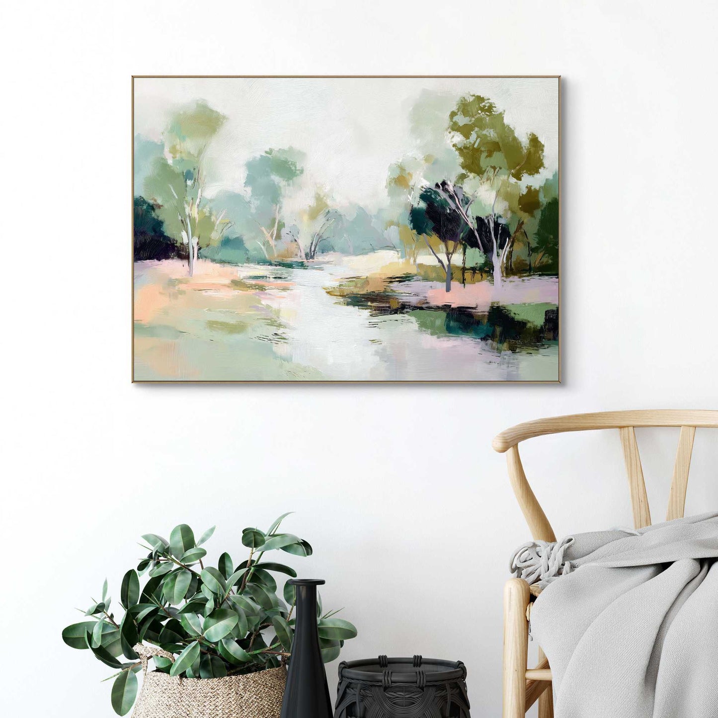 Framed Poster Green Slope 50x70