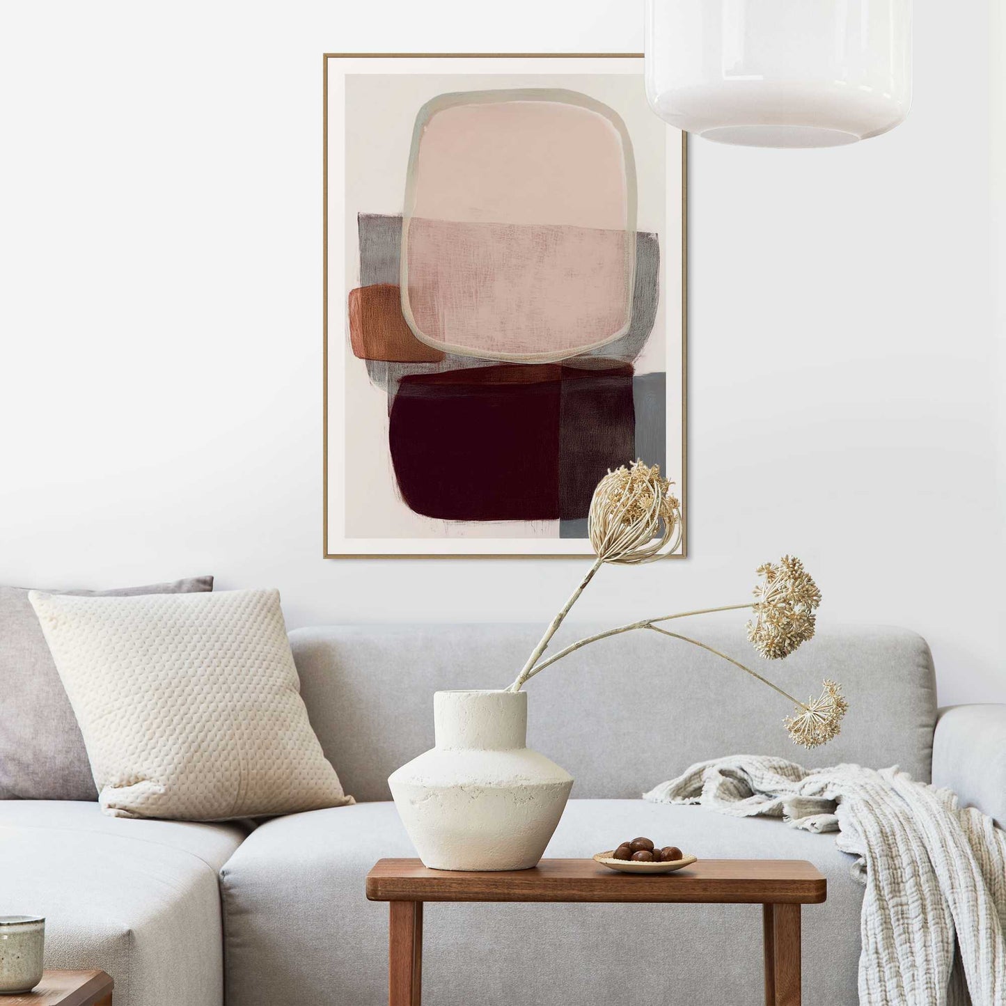 Framed Poster Esthetics Burgundy 70x50
