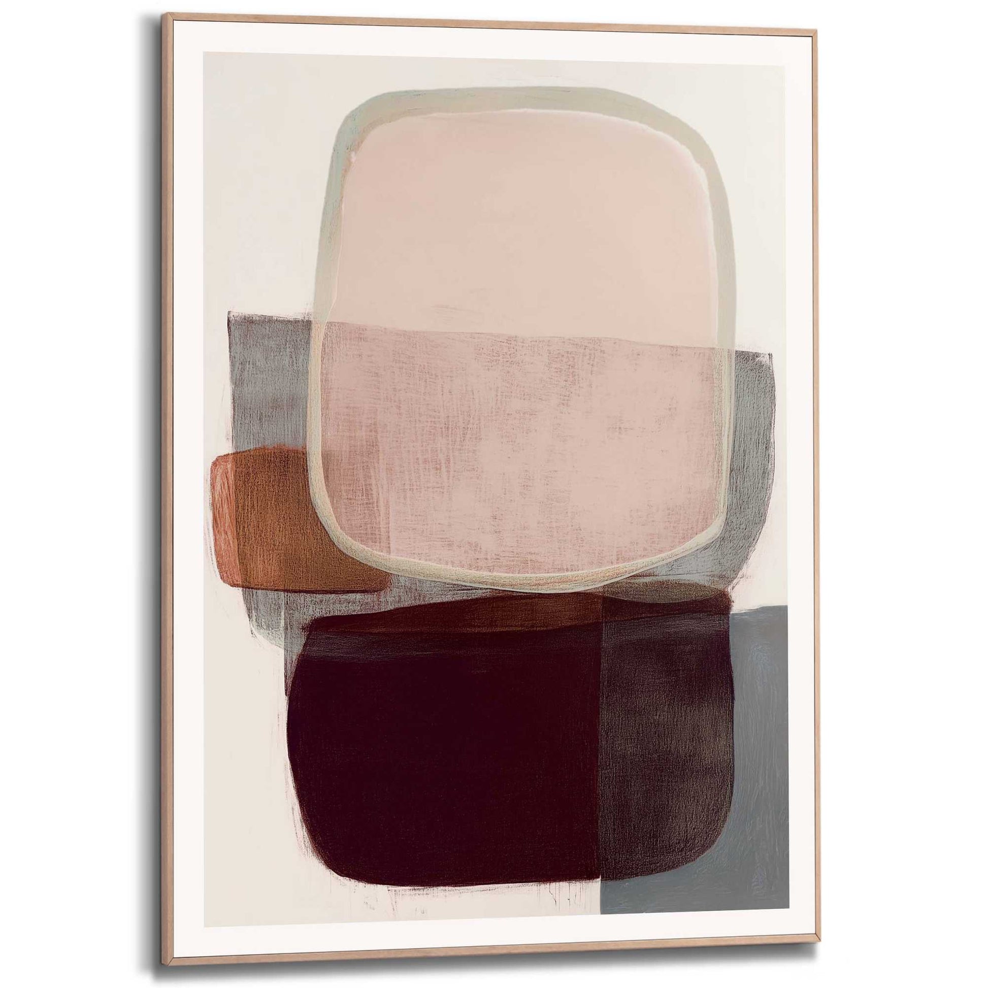 Framed Poster Esthetics Burgundy 70x50