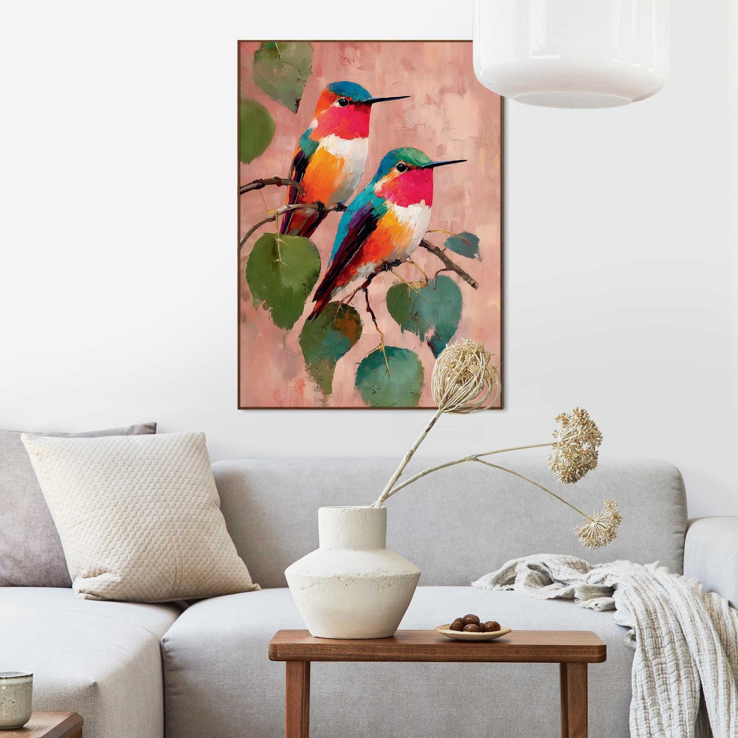 Framed Poster Bird Duo 70x50