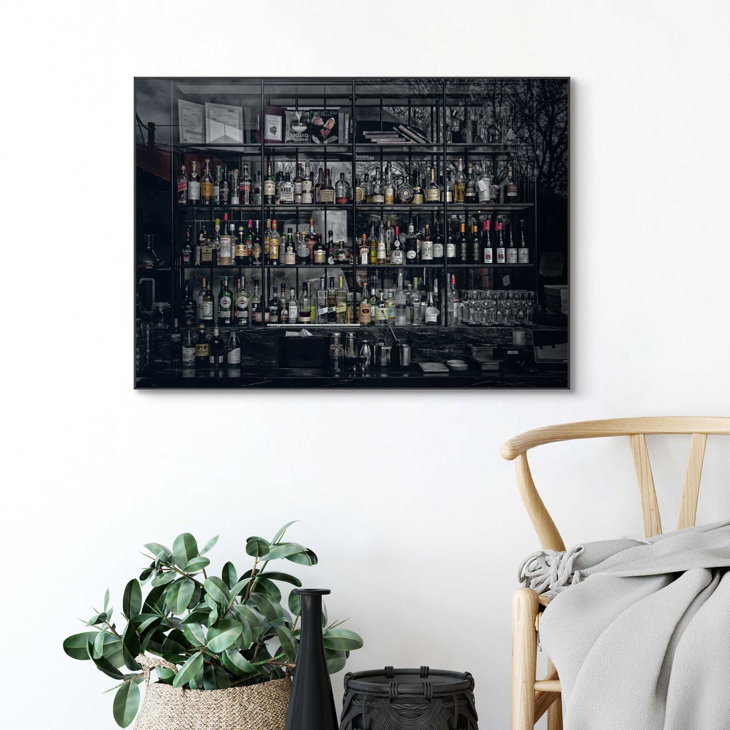 Framed Poster Dark Bar 50x70