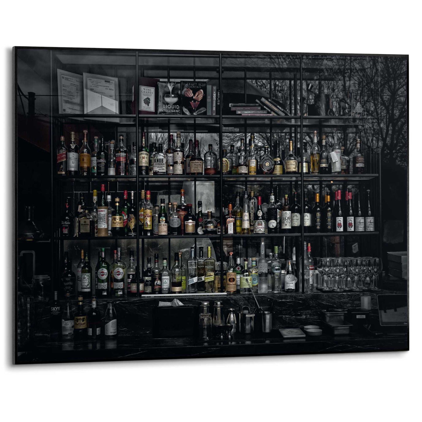 Framed Poster Dark Bar 50x70