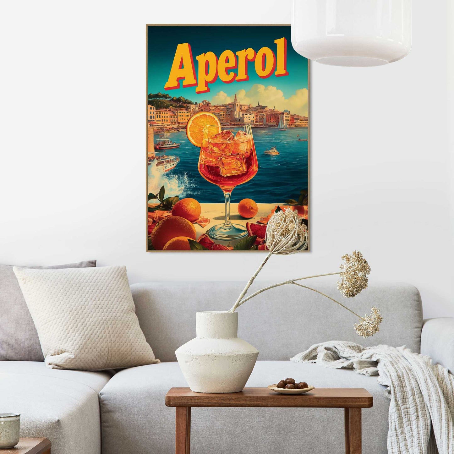 Framed Poster Aperol by the sea 70x50