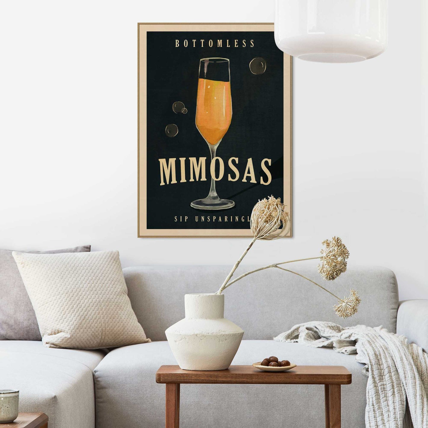 Framed Poster Mimosas Art Deco 70x50