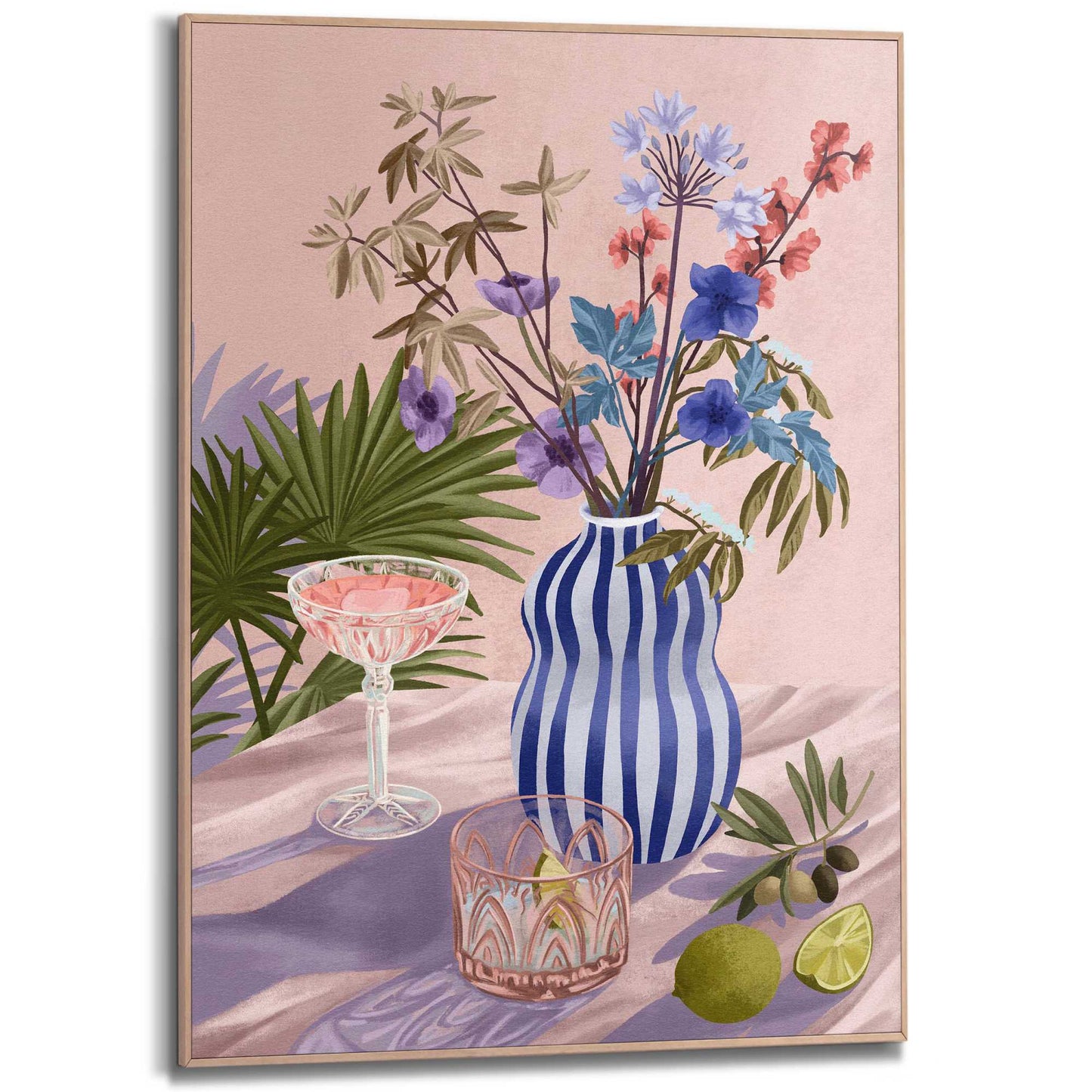 Framed Poster Lilac Summer 70x50