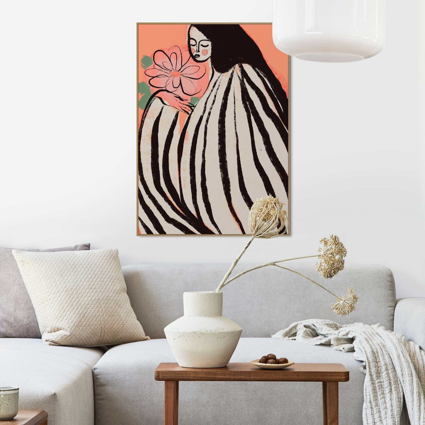 Framed Poster Dreamy Female Figure 70x50