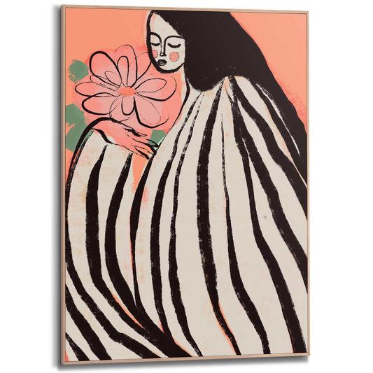 Framed Poster Dreamy Female Figure 70x50