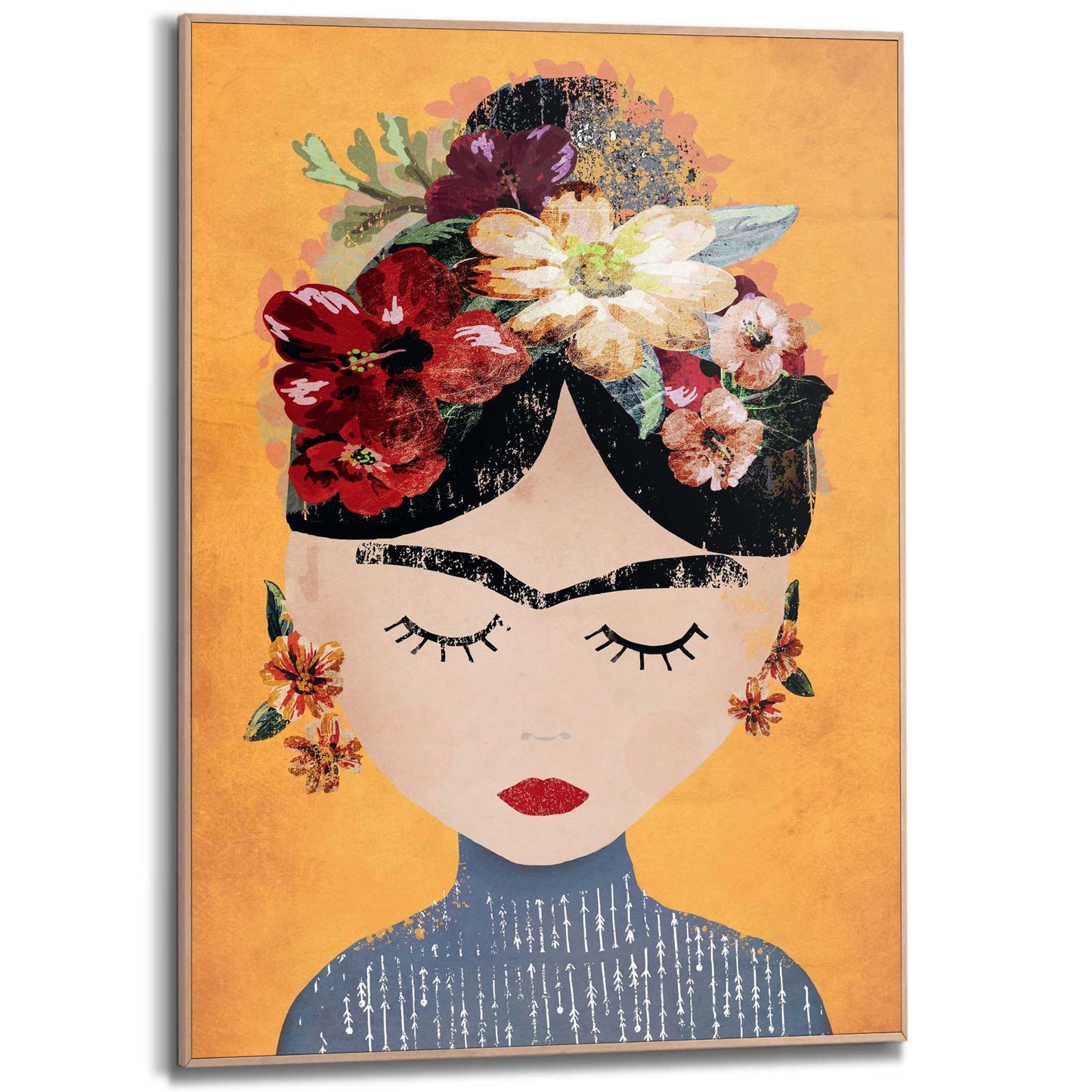 Framed Poster Floral Frida 70x50