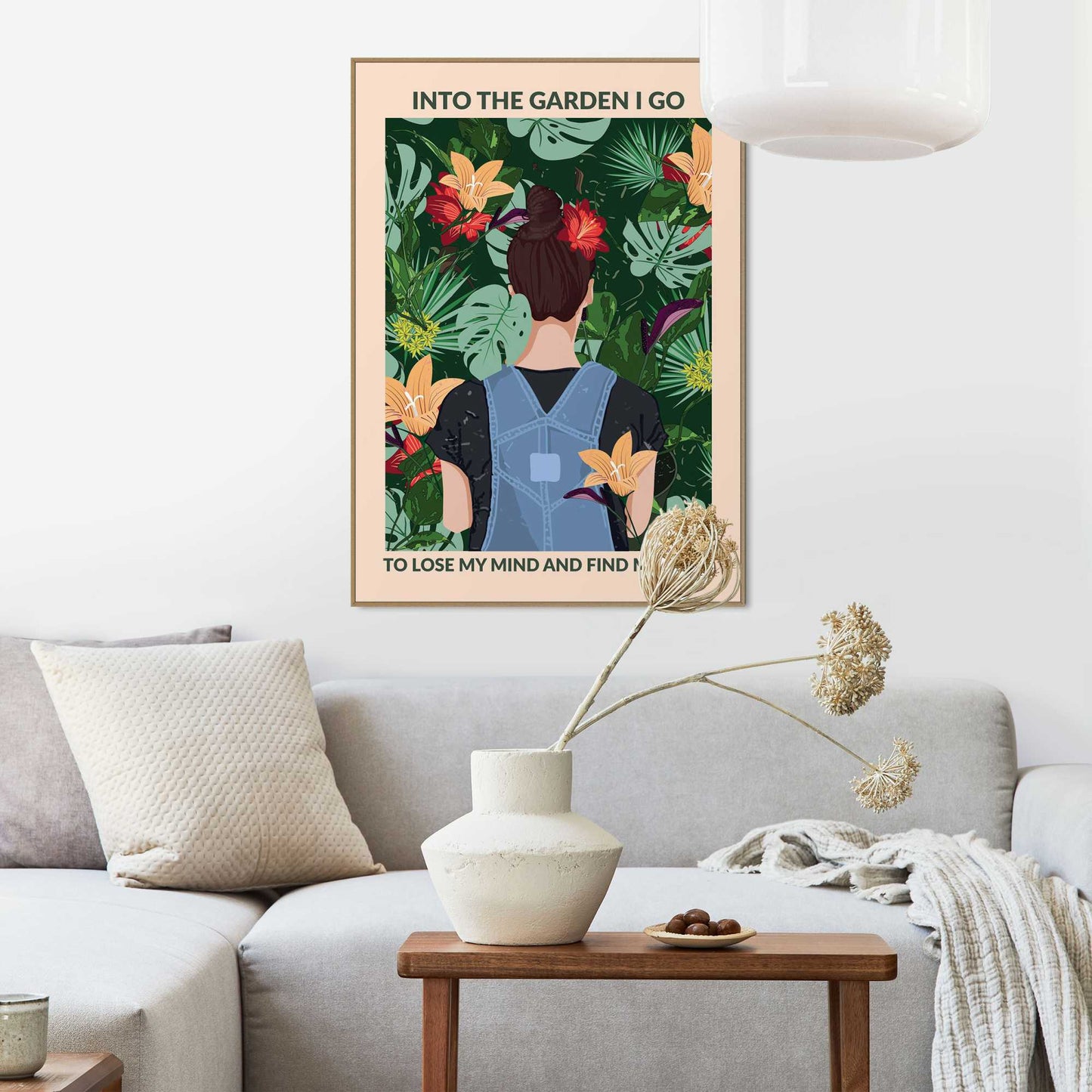 Framed Poster Nature Heals 70x50