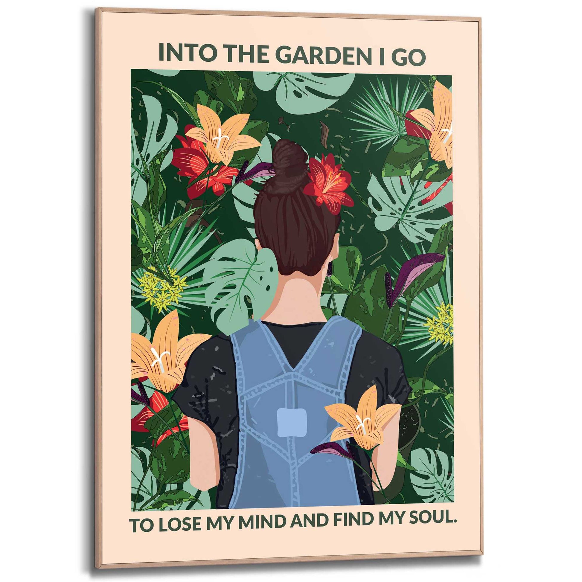 Framed Poster Nature Heals 70x50