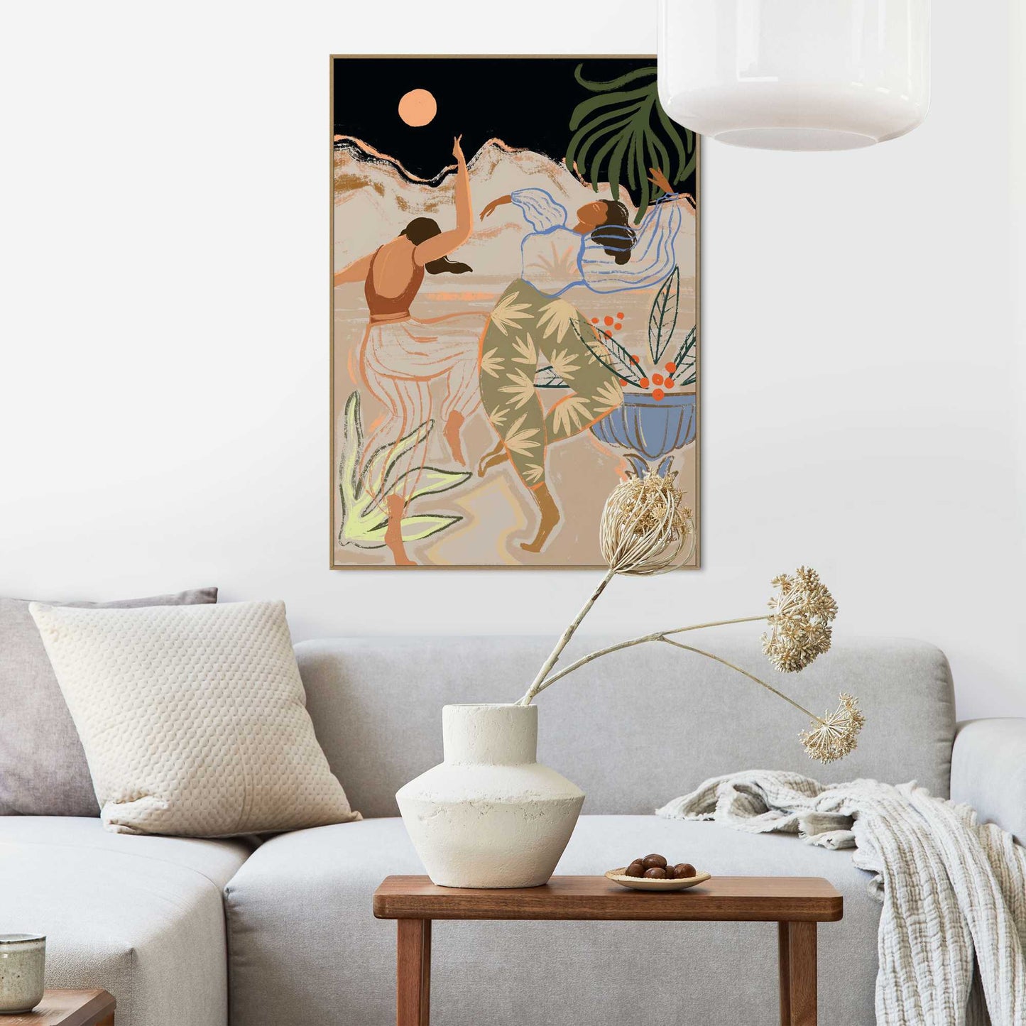 Framed Poster Dancing under the Moon 70x50
