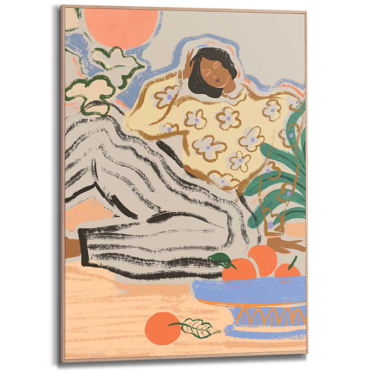 Framed Poster Lazy Afternoon 70x50