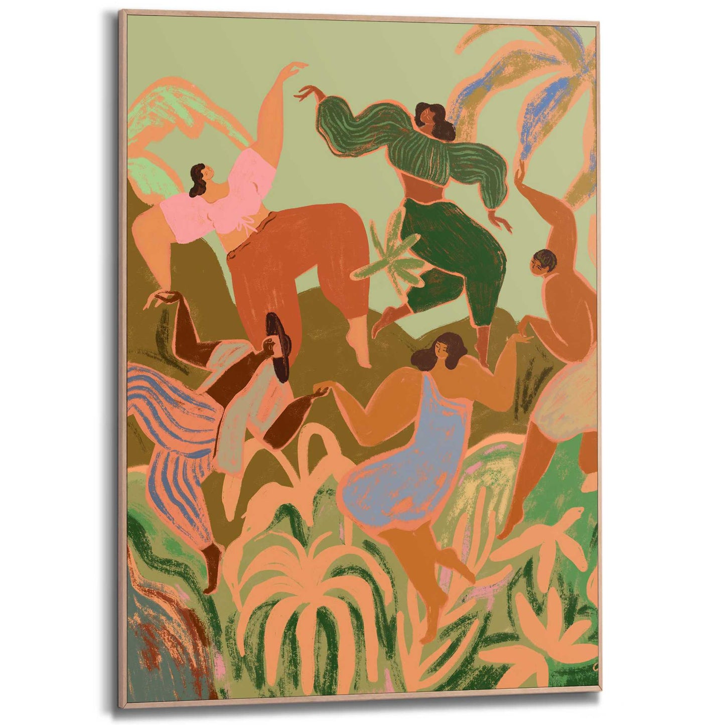 Framed Poster Tropical Dance 70x50