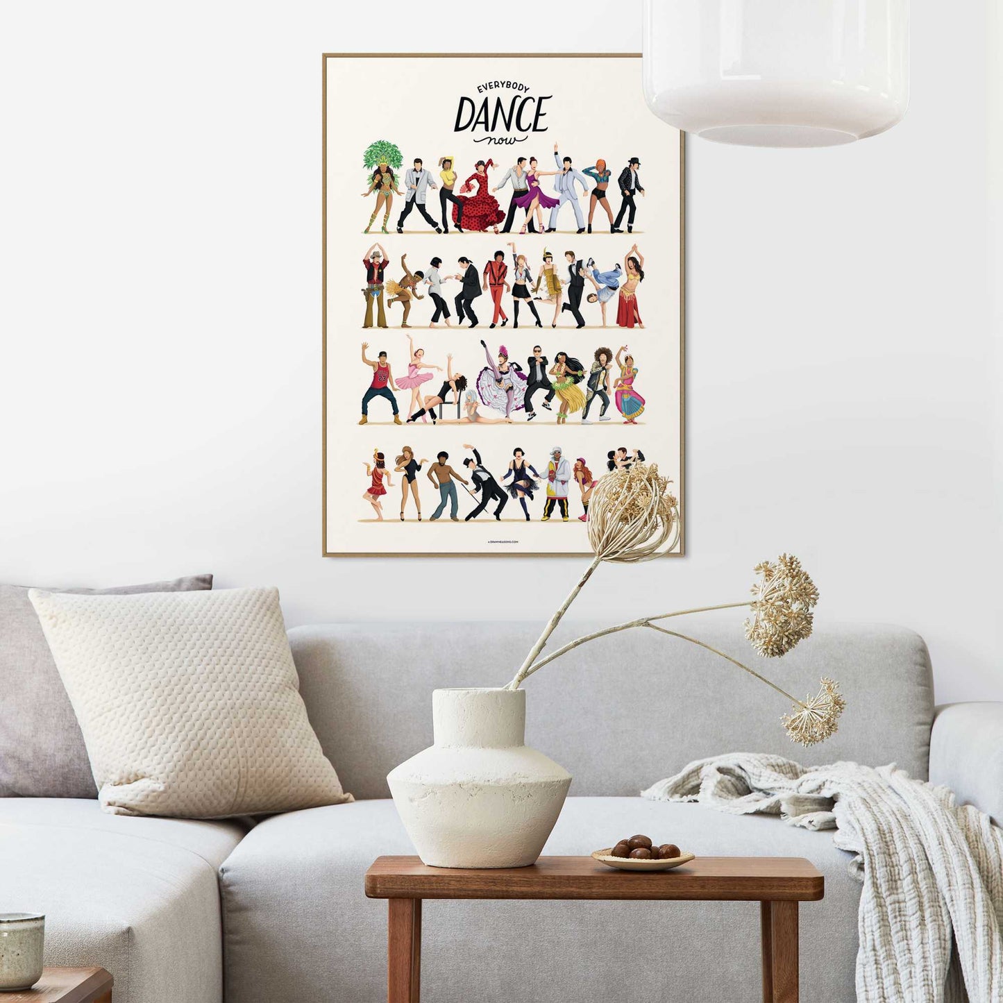 Framed Poster Dance Around the World 70x50