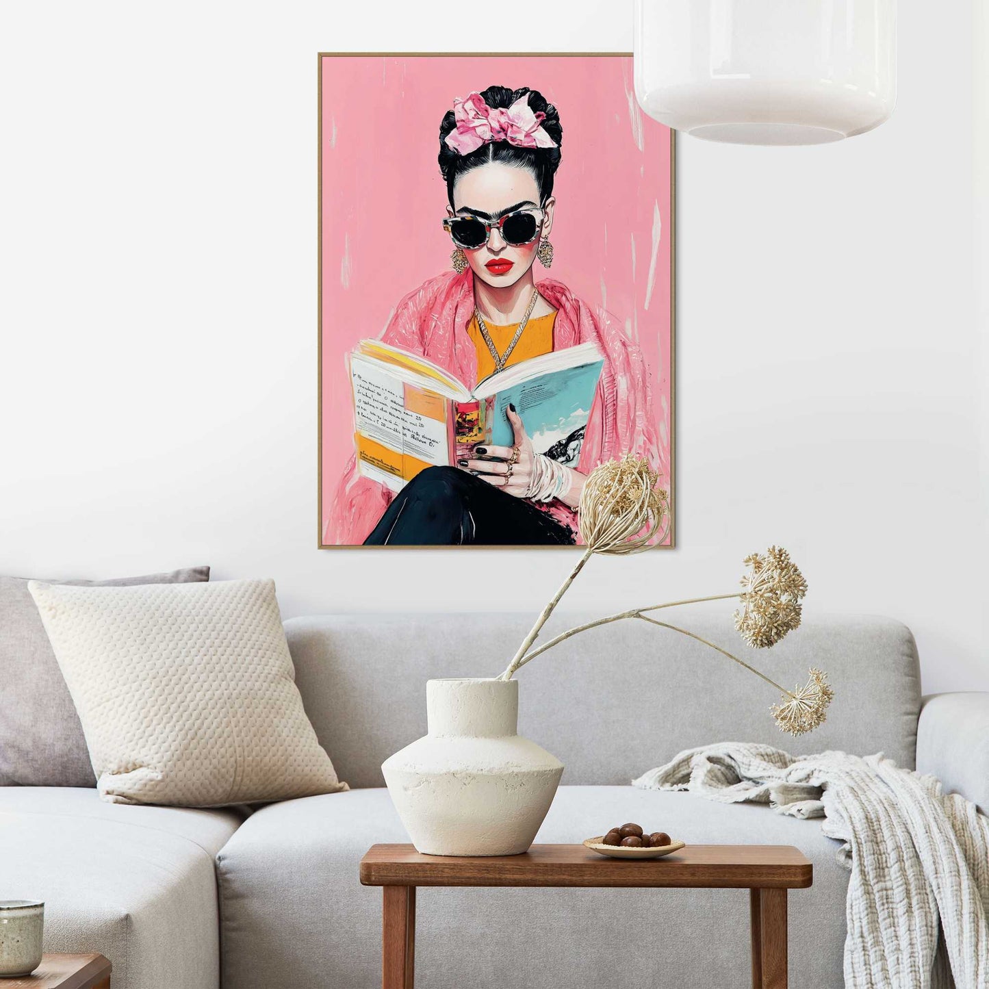 Framed Poster Fashionably Booked 70x50