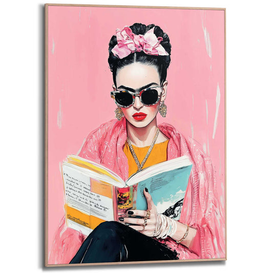 Framed Poster Fashionably Booked 70x50
