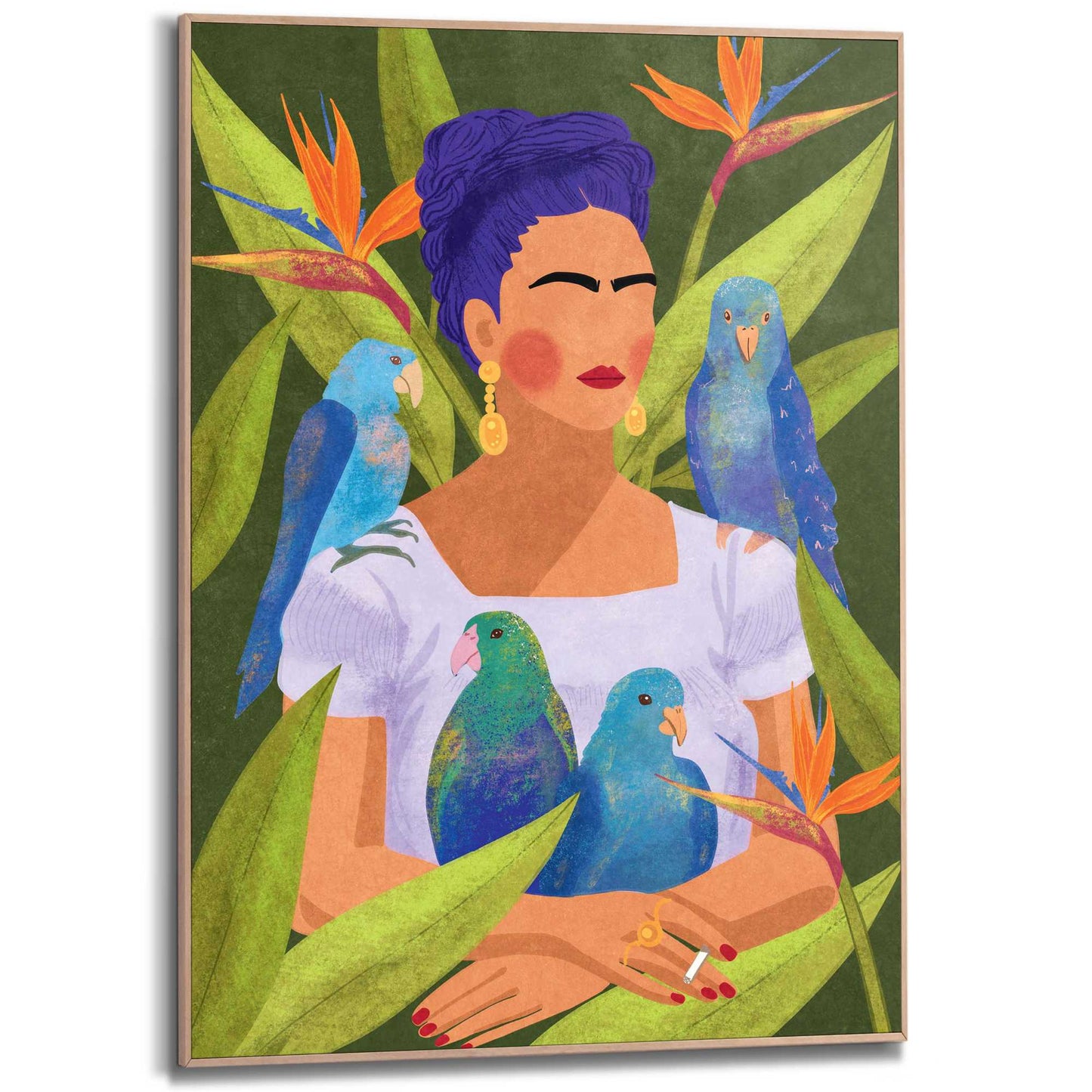 Framed Poster Tropical Frida 70x50