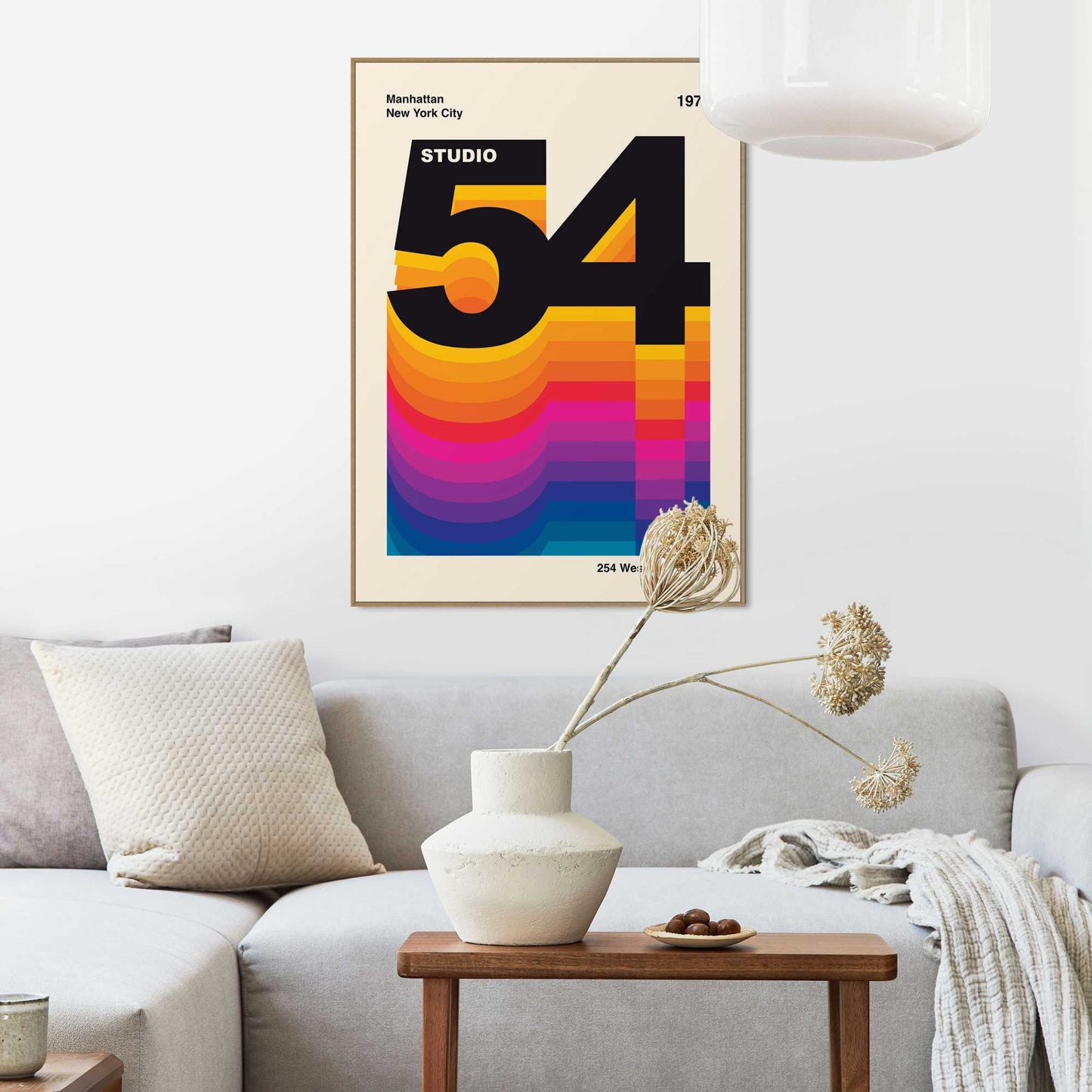 Framed Poster Retro Neon 54 70x50