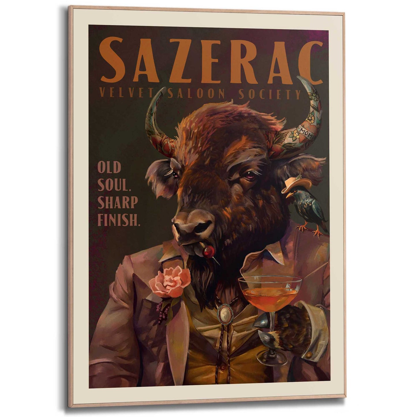Framed Poster Sazerac Nights 70x50