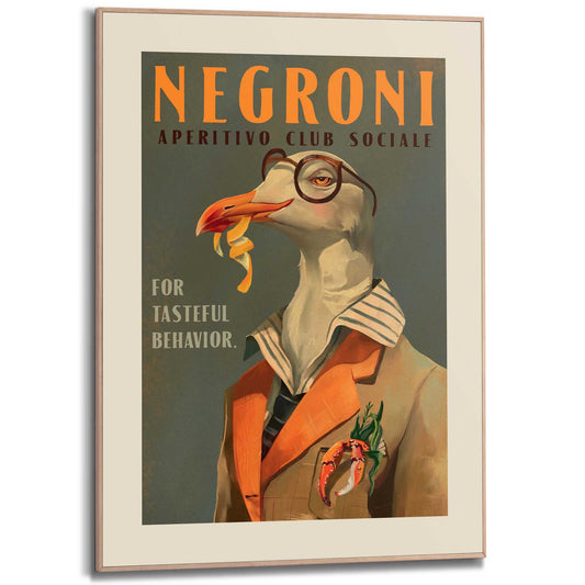 Framed Poster Negroni Society 70x50