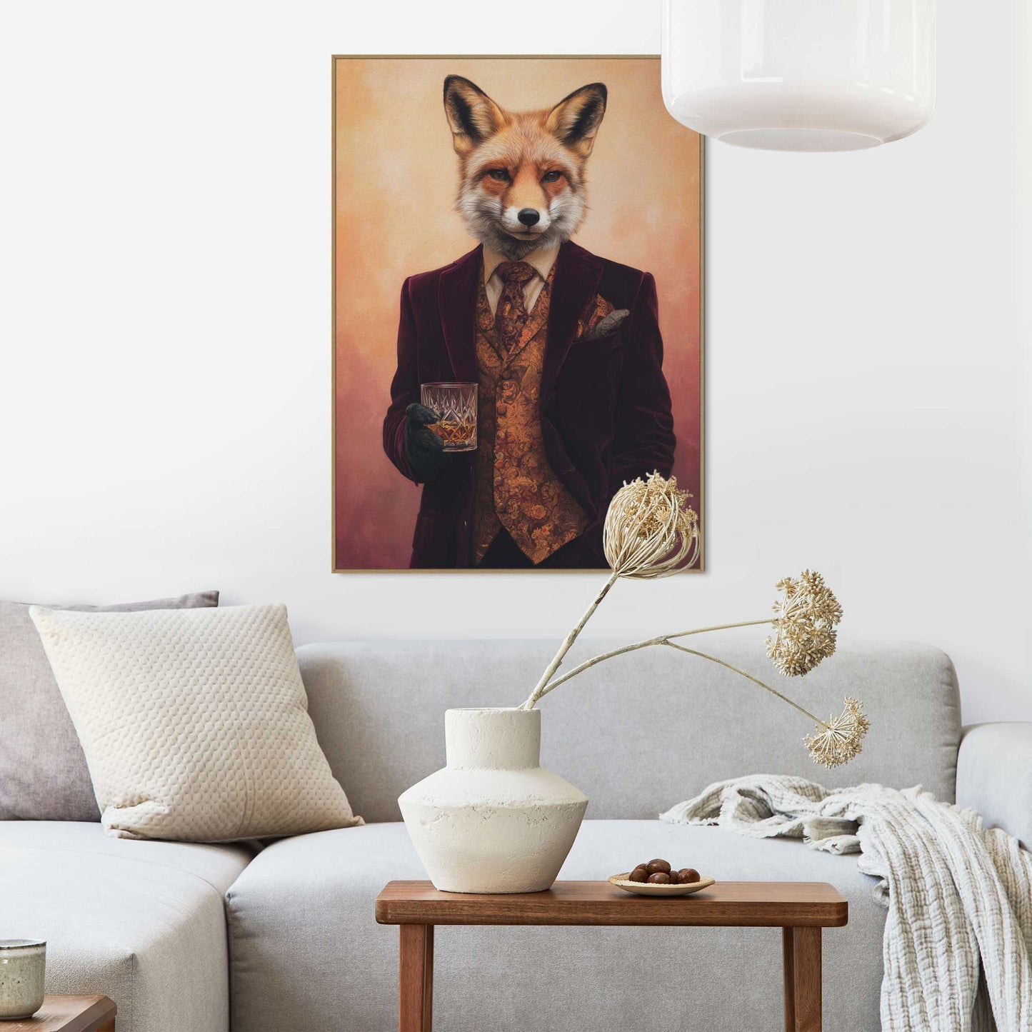 Framed Poster Gentleman Fox 70x50