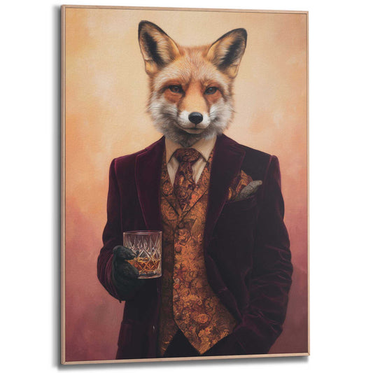 Framed Poster Gentleman Fox 70x50