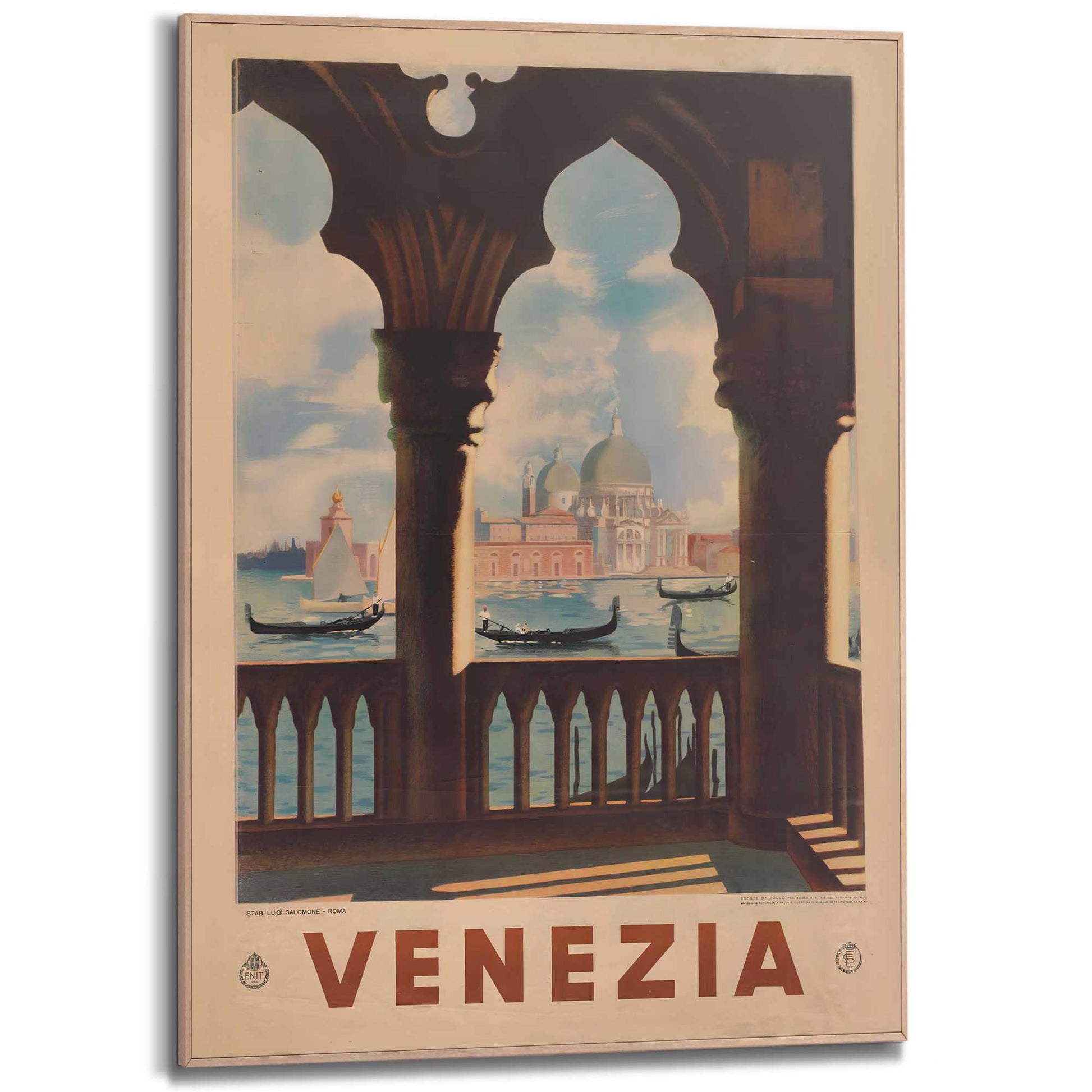 Framed Poster Venice View 70x50