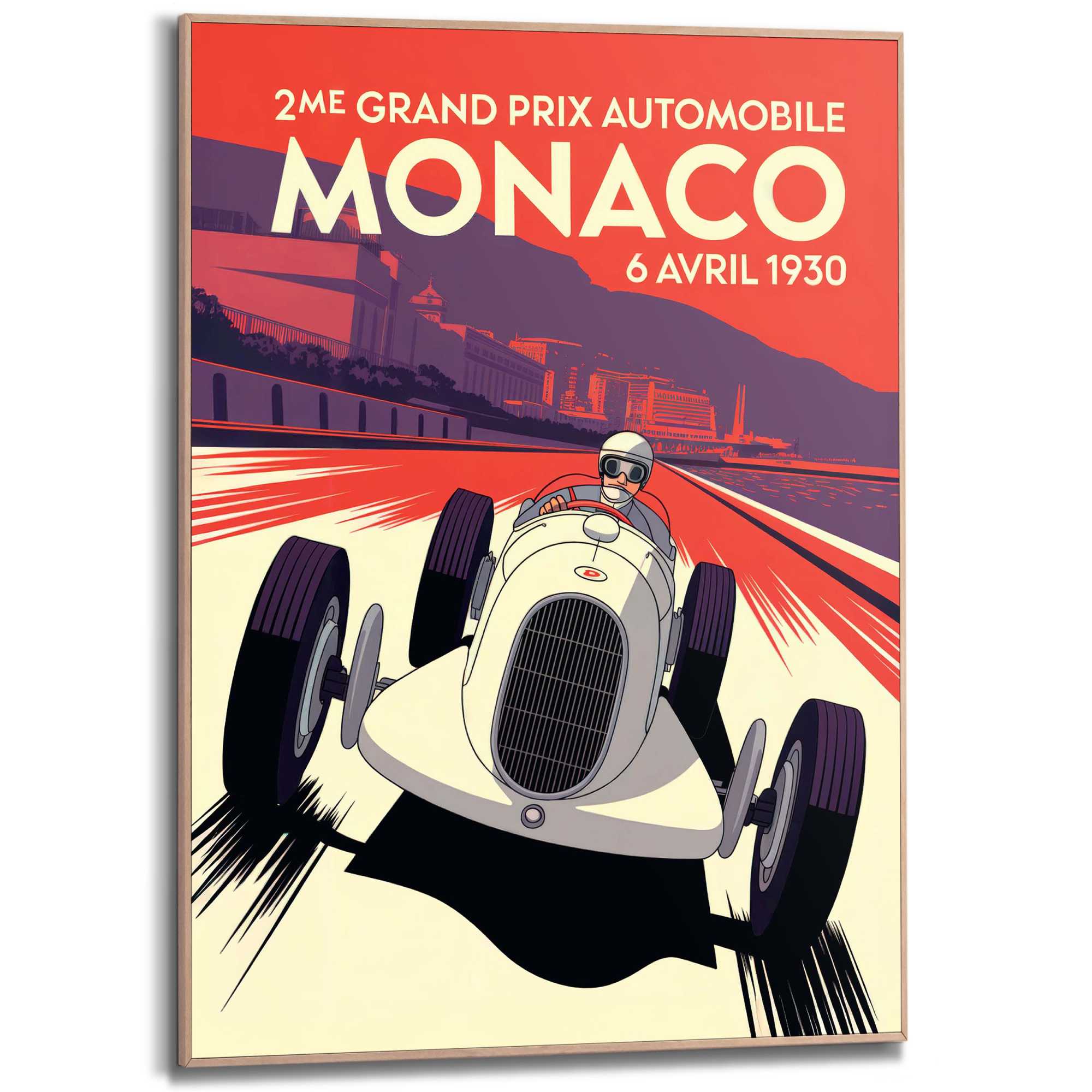 Framed Poster Monaco Grand Prix Racer 70x50 – Orangewallz
