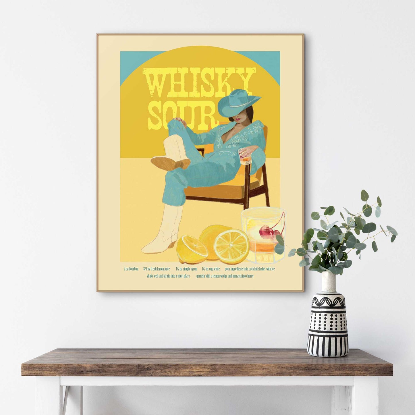 Framed Poster Whisky Sour 50x40
