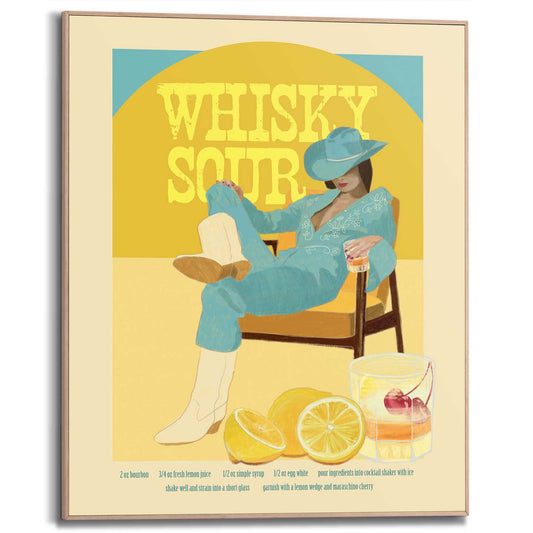Framed Poster Whisky Sour 50x40
