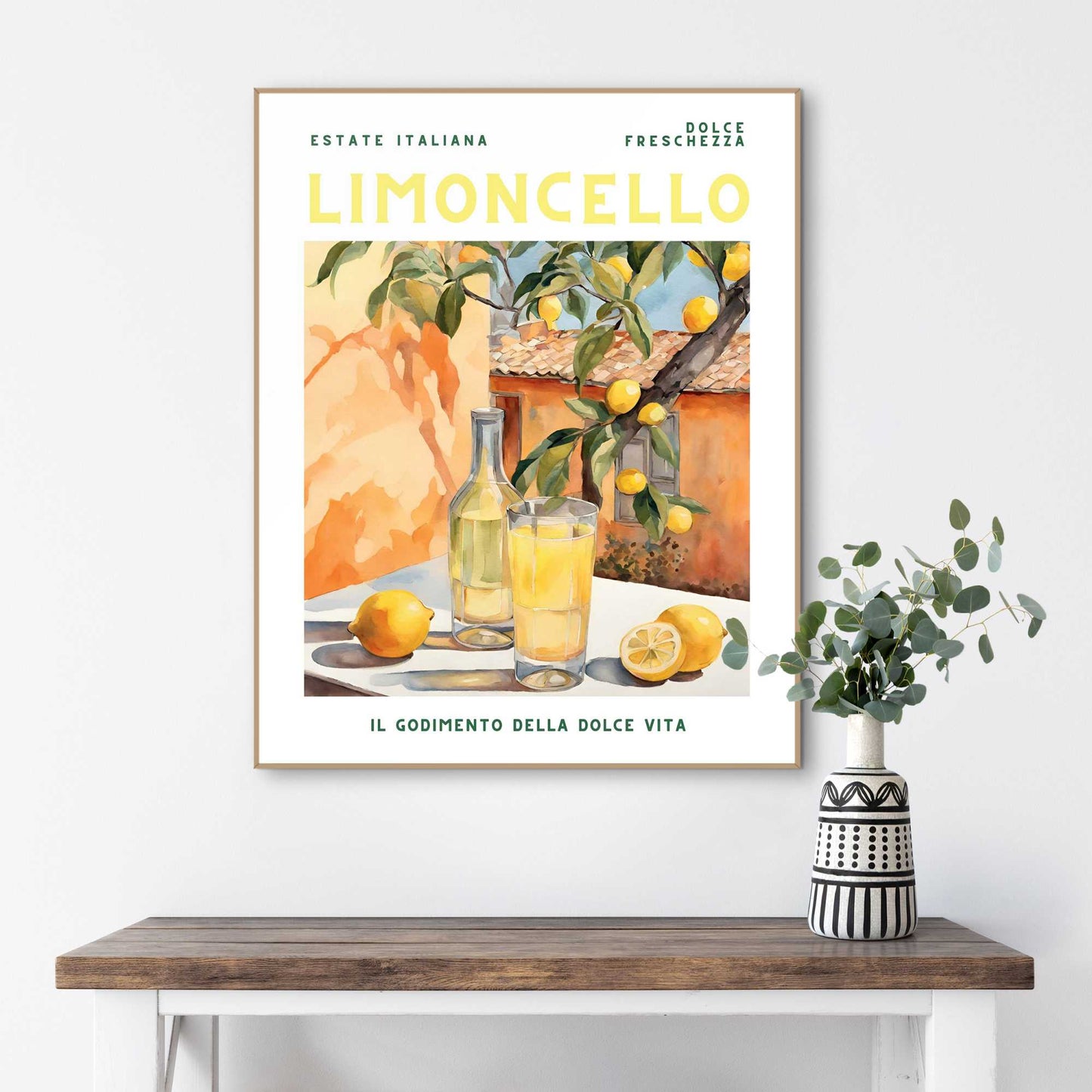Framed Poster Limoncello Summer 50x40