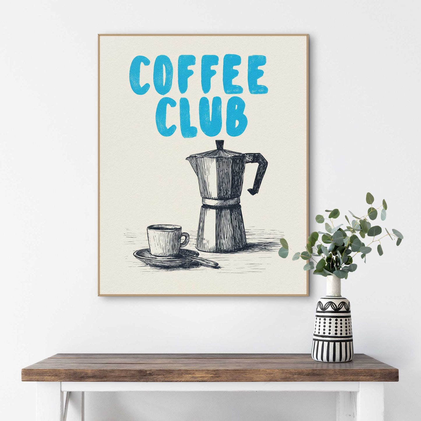 Framed Poster Coffee Club 50x40