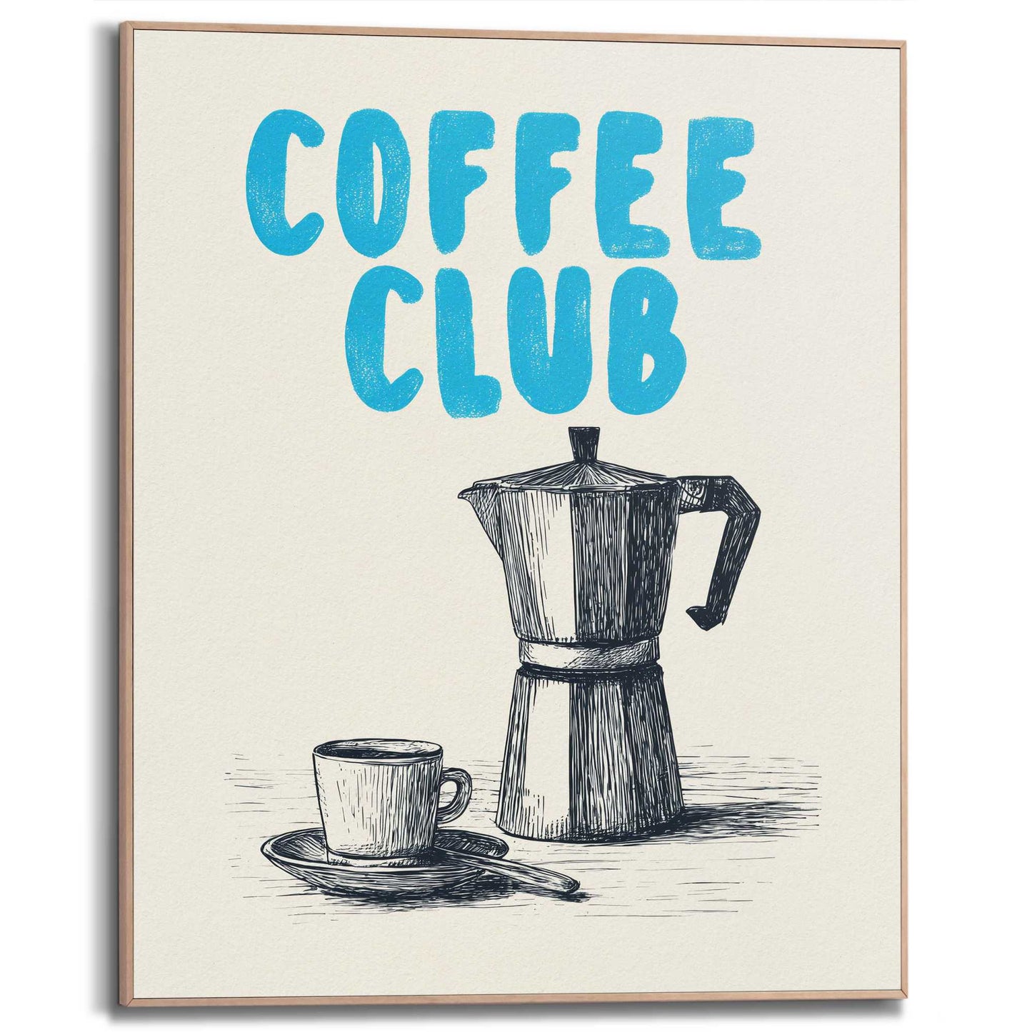 Framed Poster Coffee Club 50x40