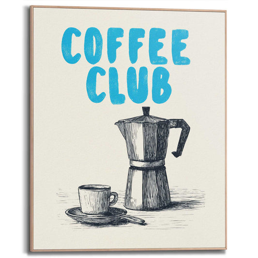 Framed Poster Coffee Club 50x40