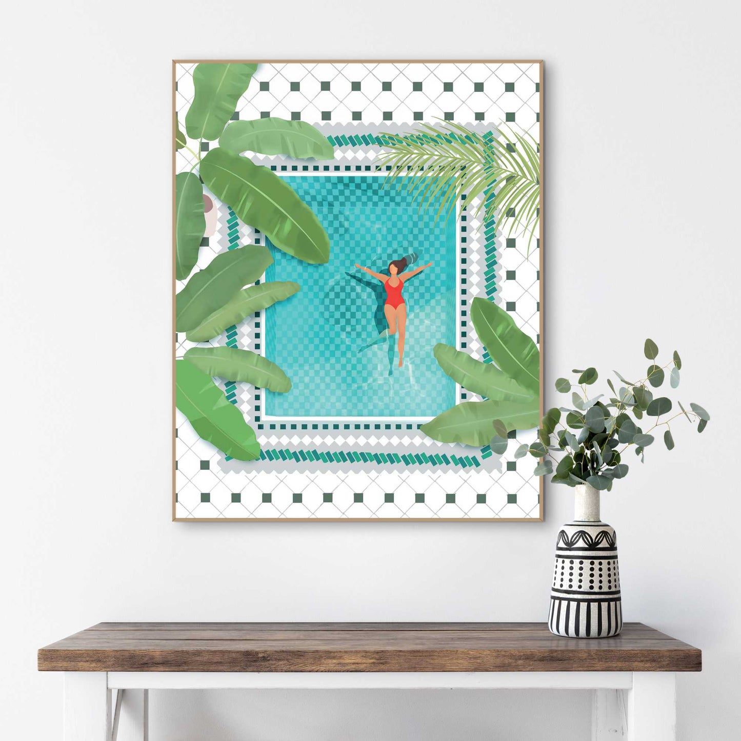 Framed Poster Private Pool 50x40