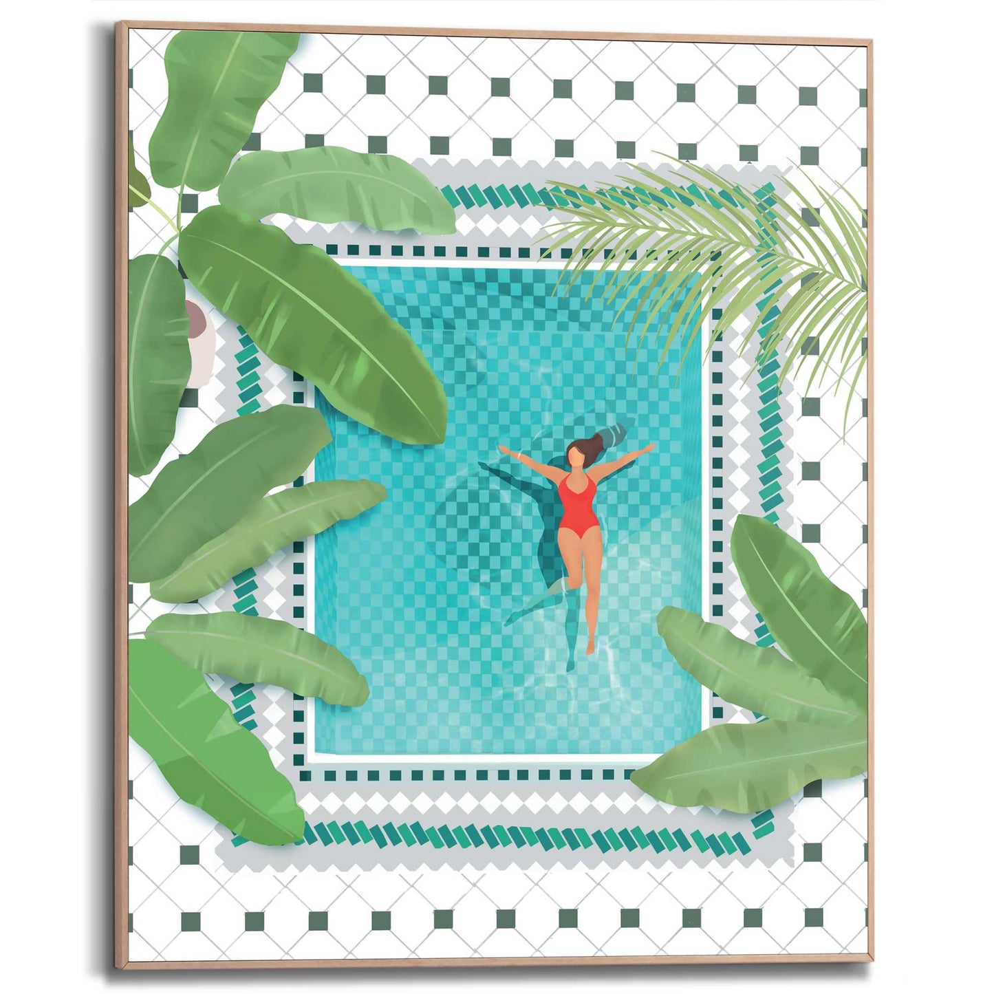 Framed Poster Private Pool 50x40