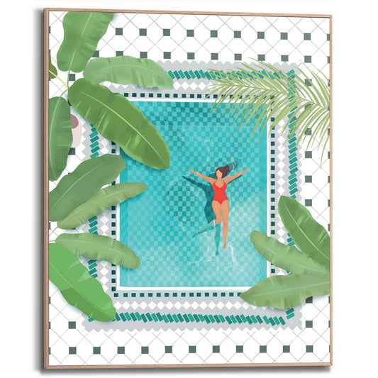 Framed Poster Private Pool 50x40