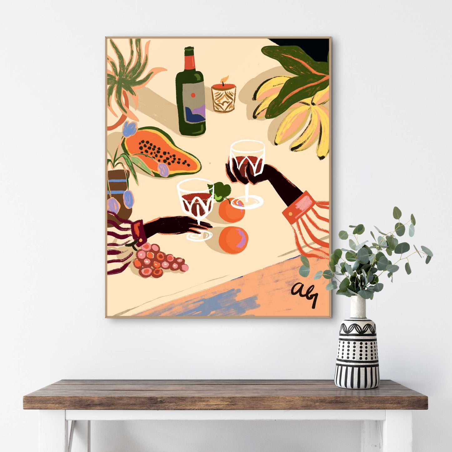 Framed Poster Summer Toast 50x40