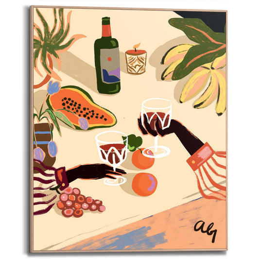 Framed Poster Summer Toast 50x40