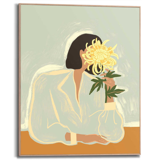 Framed Poster Behind the Chrysanthemum 50x40