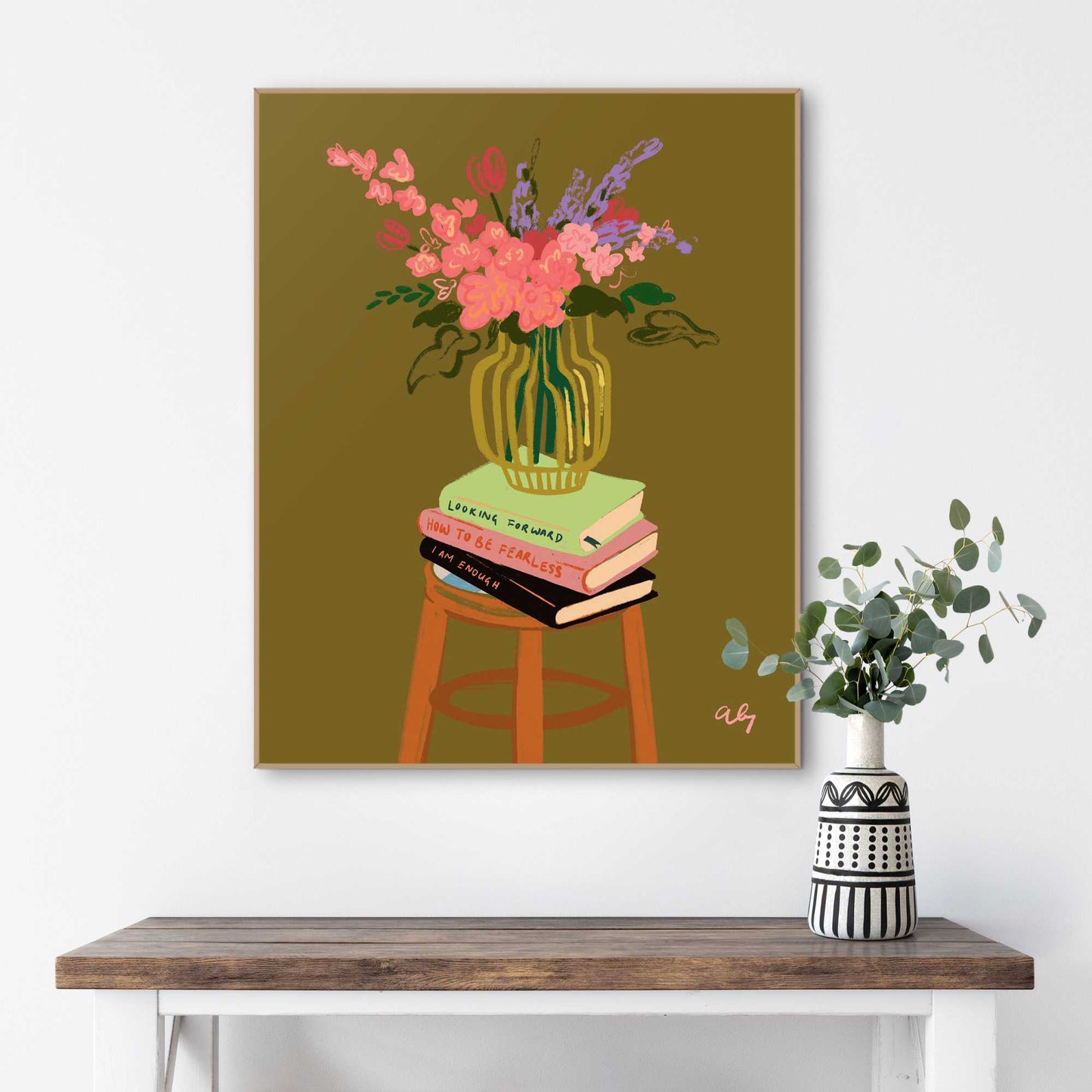 Framed Poster Blooming Mindset 50x40