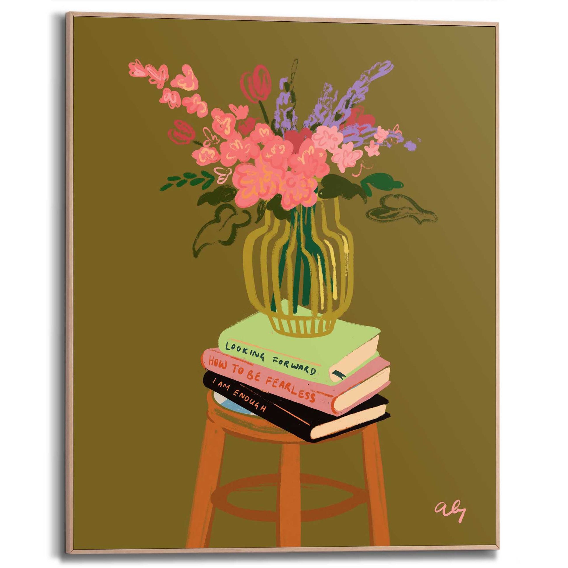 Framed Poster Blooming Mindset 50x40