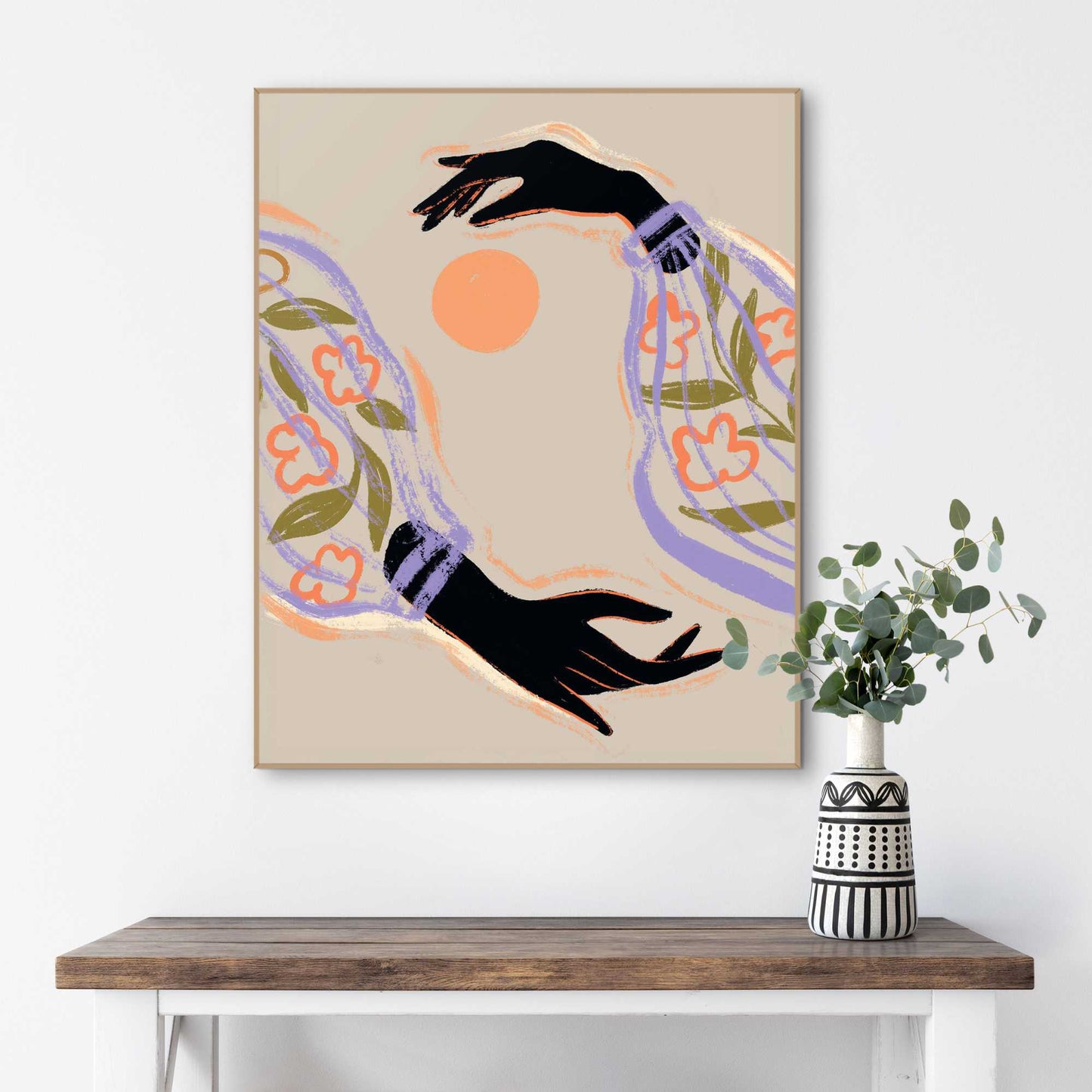 Framed Poster Embrace The Sun 50x40