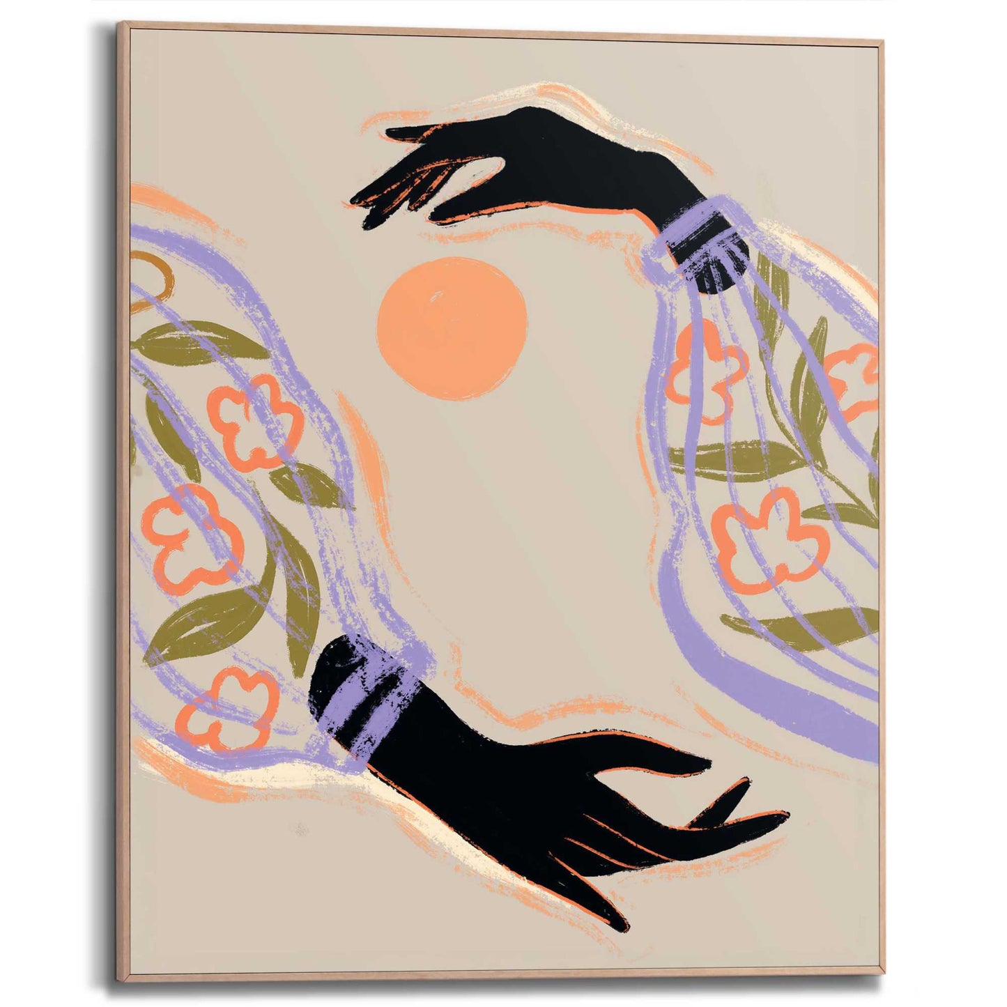 Framed Poster Embrace The Sun 50x40
