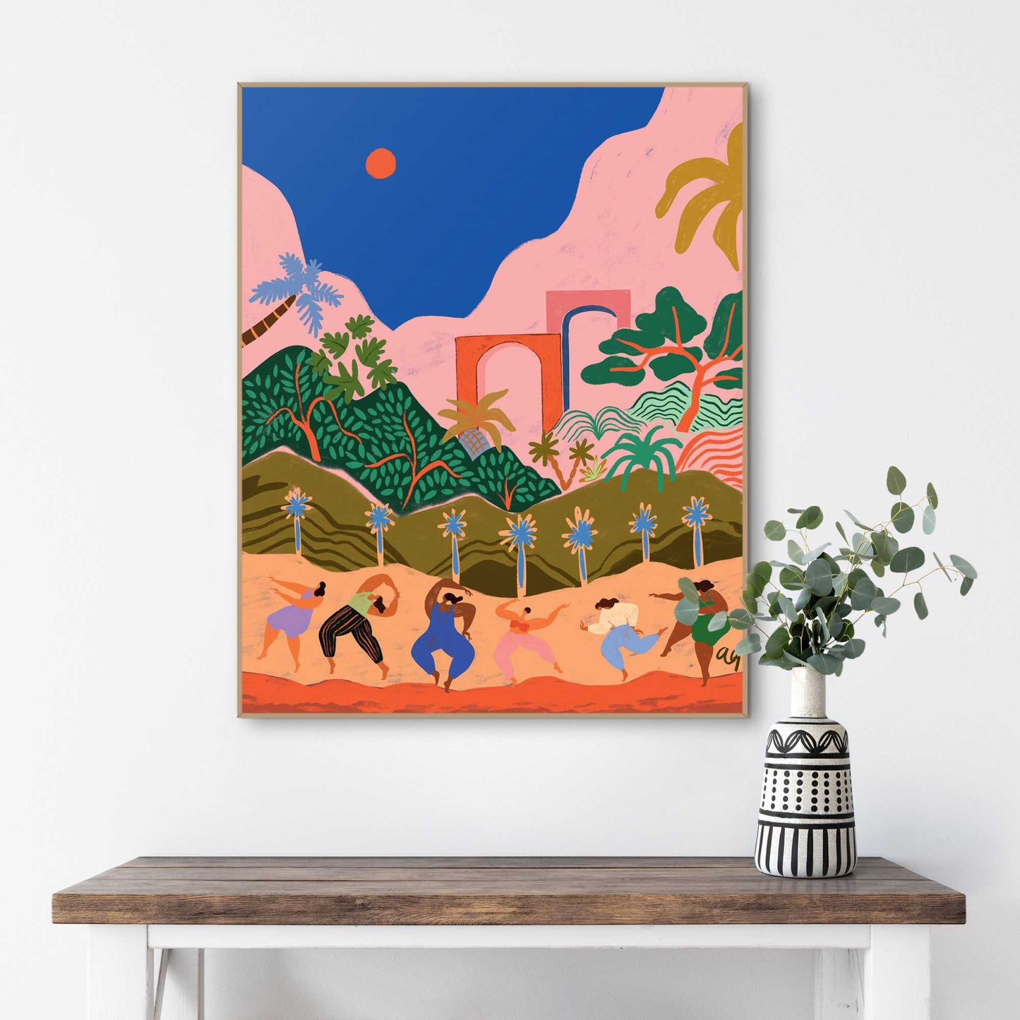 Framed Poster Dancing in Paradise 50x40