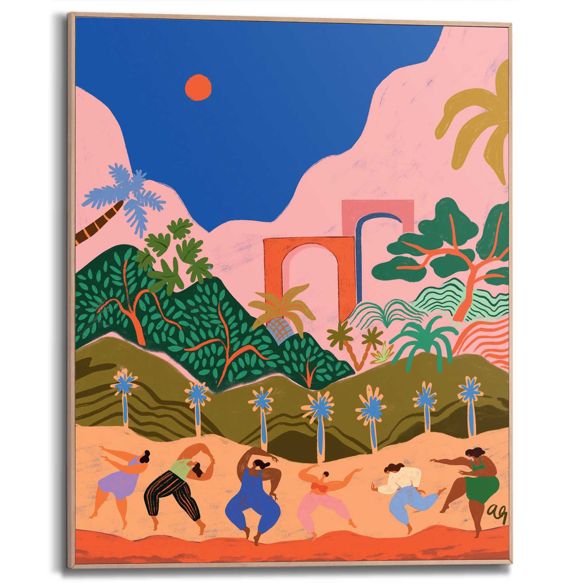 Framed Poster Dancing in Paradise 50x40