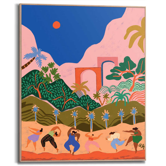 Framed Poster Dancing in Paradise 50x40
