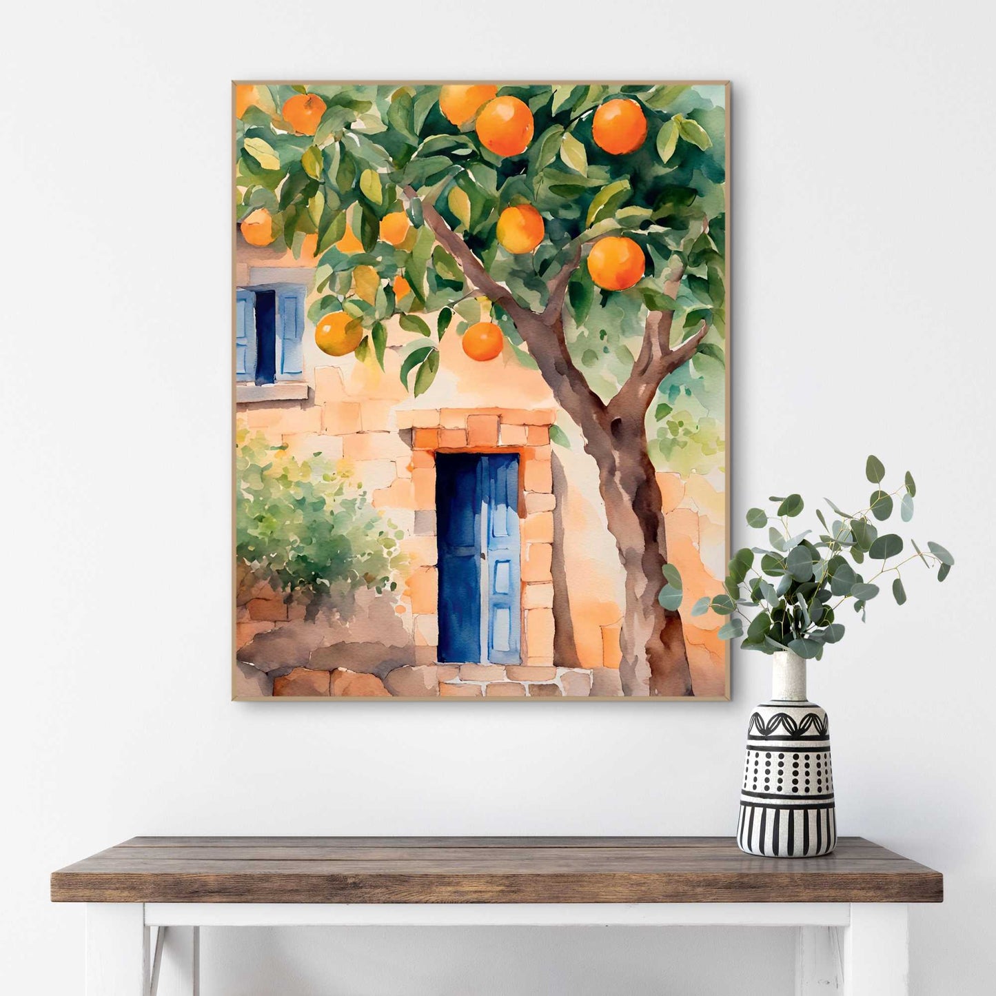 Framed Poster Mediterranean Summer 50x40
